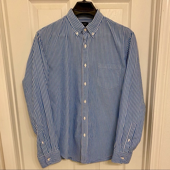 3x Blue J. Crew Button-Down Dress Shirts (LG) - Picture 5 of 8